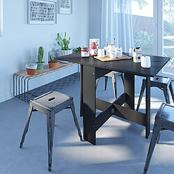 Mes Table pliante deux abattants noir - OPTIMUM