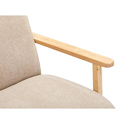 Acheter Vente-Unique Fauteuil en tissu beige et bois JULOMO