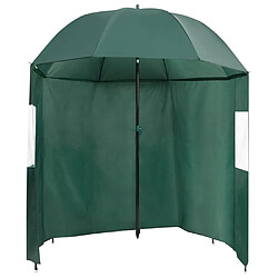 vidaXL Parapluie de pêche Vert 220x193 cm