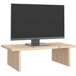 Avis vidaXL Support pour moniteur 50x27x15 cm Bois de pin solide