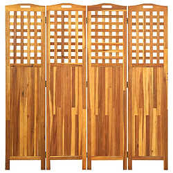 vidaXL Cloison de séparation 4 panneaux 161x2x170 cm Bois d'acacia