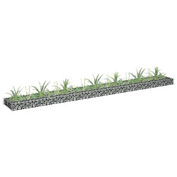 vidaXL Lit surélevé à gabion Acier galvanisé 270x30x10 cm