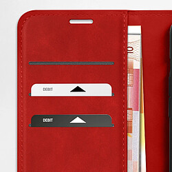 Acheter Avizar Étui pour iPhone 15 Plus Portefeuille Fonction Support Wallet Stand Rouge