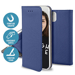 Jaym Étui Folio pour Xiaomi 12 Pro Magnétique Fonction Stand Bleu