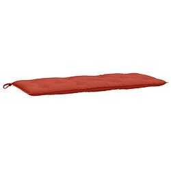 vidaXL Coussin de banc de jardin rouge mélangé 120x50x7 cm tissu