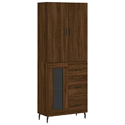 Maison Chic Buffet,Meuble de Rangement,commode pour salon,Cuisine Chêne marron 69,5x34x180 cm Bois d'ingénierie -MN27086