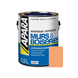 Apara Peinture intérieure couleur, acrylique satinée-2.5 litres-Melon