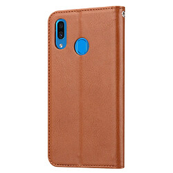 Avis Wewoo Housse Coque Étui en cuir à rabat horizontal avec texture pour la peau Galaxy A20eavec cadre photoporte-cartesemplacements cartes et porte-monnaie Marron