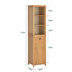 Avis SoBuy BZR95-N Meuble Colonne de Salle de Bain, Armoire Haute, Placard de Rangement, Étagère de Rangement avec 1 Panier à Linge et 3 Étagères