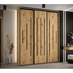 Abiks Meble Armoire Davos 12 À Portes Coulissantes 235,2/190/60 3 Portes