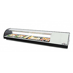 Avis Vitrine Réfrigérée à Sushi Plaque Lisse Capacité 8 bacs GN 1/3 - Arilex