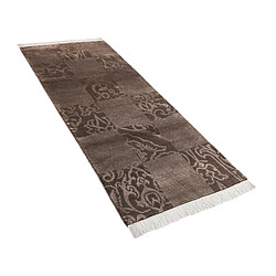 Vidal Tapis de couloir en laine 211x81 brun Darya