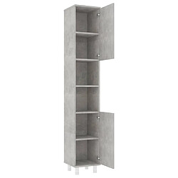 Acheter Maison Chic Armoire de salle de bain,Meuble de rangement,Meuble haut Gris béton 30x30x179 cm Aggloméré -GKD271537