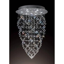 Luminaire Center Suspension Colorado Cone 9 Ampoules chrome poli/cristal