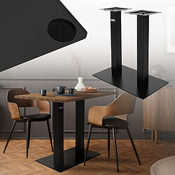 ML DESIGN MODERN LIVING Cadre de table double support pied de table noir mat 70x72 cm piètement de table