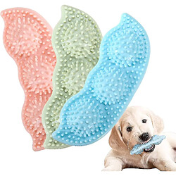 Jouet pour chien, jouet à mâcher en caoutchouc, jouet à mâcher en os durable, jouet interactif pour chien, jouet pour nettoyer les dents des chiots pour les petits, moyens et grands chiens 3pcs