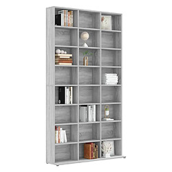 Acheter vidaXL Armoire à CD Sonoma gris 102x23x177,5 cm Bois d'ingénierie