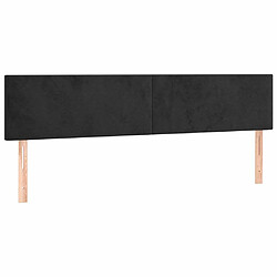 Acheter Maison Chic Tête de lit scandinave à LED,meuble de chambre Noir 160x5x78/88 cm Velours -MN87413