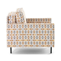 Lisa Design Charlie - fauteuil motif graphique en tissu