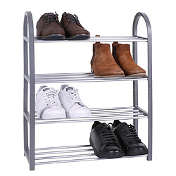 Acheter Etagere chaussures Rangement chaussures 4 étages 8 paires - 40x19x56cm - Blanc / Gris / Noir+Urban Living