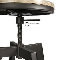 Avis The Home Deco Factory Table haute avec tabourets design industriel Aria - 2 Personnes - Noir