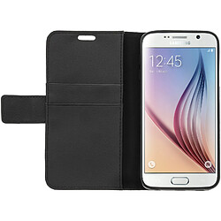 Avizar Housse Etui Folio Portefeuille pour Samsung Galaxy S6 - Noir