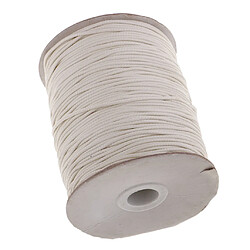 Fil de cordon de coton ciré 170m / roll perles chaîne bijoux diy 1.5mm beige pas cher