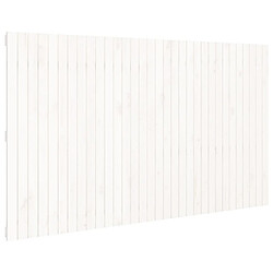 Maison Chic Tête de lit scandinave pour lit adulte,Meuble de chambre murale Blanc 204x3x110 cm Bois massif de pin -MN32215