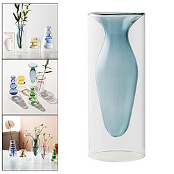 Acheter Moderne Bonsaï Fleur Vase Nouveauté Planteur Pot Maison Bureau Chambre Décoration Bleu Clair