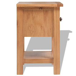 Avis Helloshop26 Table de nuit chevet commode armoire meuble chambre 36 x 30 x 47 cm bois de chêne massif 1402182