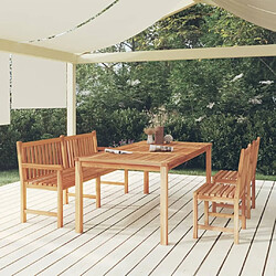 Salle à dîner de jardin 4 pcs,Table et chaise à manger Bois de teck massif -MN53096