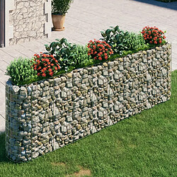 Maison Chic Jardinière,Lit surélevé - Bac à fleurs - pot de fleur à gabion Fer galvanisé 330x50x100 cm -GKD95501