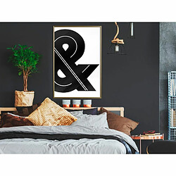 Paris Prix Affiche Murale Encadrée Ampersand Black and White 40 x 60 cm Or