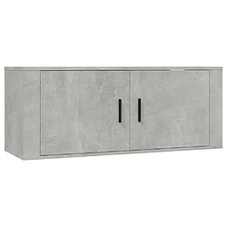 Avis vidaXL Ensemble de meubles TV 4 pcs Gris béton Bois d'ingénierie