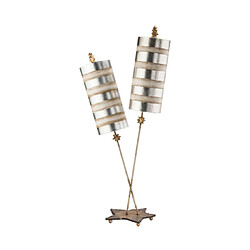 Elstead Lighting Lampe de table Nettle Crème, Feuille d'Argent