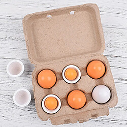 Acheter Oeufs en bois Ensemble de Jeu Alimentaire Jouet Éducatif Faux Oeufs de Pâques pour les Enfants DIY Jeu Lecture Fun