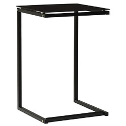 Maison Chic Table d'appoint | Table Basse Noir 40x40x60 cm Verre trempé -GKD27722