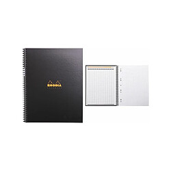 RHODIA Cahier à spirale 'Note Book', format A4+, ligné, noir ()