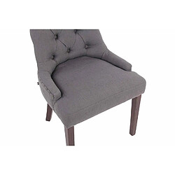 Decoshop26 Lot de 2 chaises de salle à manger avec boutons décoratives assise en tissu gris foncé pieds foncés 10_0001519 pas cher