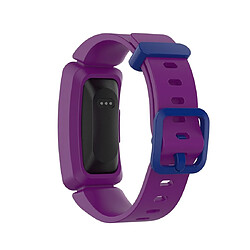 Acheter Wewoo Bracelet pour montre connectée Fitbit Inspire HR / Ace 2 Silicone Smart Watch de remplacement Violet + Boucle bleue