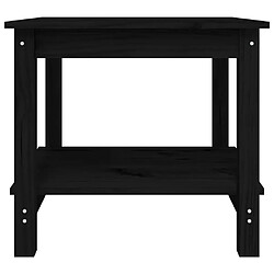 Maison Chic Table basse,Table Console Table d'appoint, Table pour salon Noir 50x50x45 cm Bois massif de pin -MN11982 pas cher