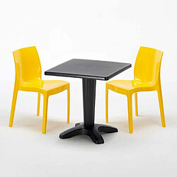 Avis Grand Soleil Table et 2 chaises colorées polypropylen