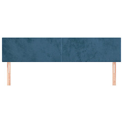 Avis Maison Chic Lot de 2 Têtes de lit design Bleu pour chambre - Décoration de lit foncé 100x5x78/88 cm Velours -MN70086