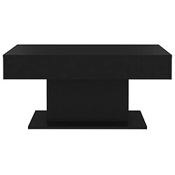 Avis vidaXL Table basse noir 96x50x45 cm bois d'ingénierie