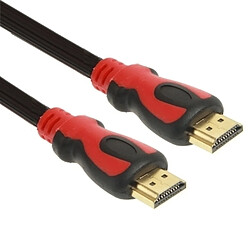 Wewoo Câble rouge et or HDMI 19 broches mâle à HDMI 19Pin mâle, version 1.3, support HD TV / Xbox 360 / PS3 Playstation 3 etc, longueur: 10 m + plaqué