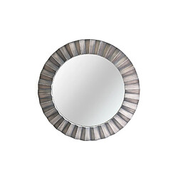 Heart Of The Home Miroir rond en métal design Flora - Diam. 80 cm - Gris/Taupe