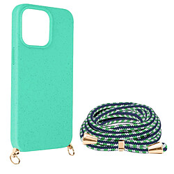 Avizar Coque cordon pour iPhone 15 Pro Max Silicone Recyclable Classic Case Bio Vert