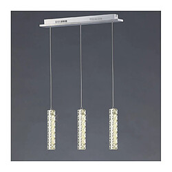 Luminaire Center Suspension Galaxy 3 Drop LED 4000K 3 X 3W chrome poli/cristal