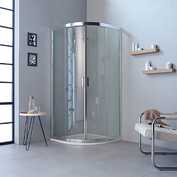 Kiamami Valentina CABINE DE DOUCHE MODERNE ANGULAIRE PROFILES EN ALUMINIUM 80X80 TRANSPARENT | FLY