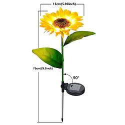 BESTA 4 pièces lampes solaires extérieures tournesol jardin cour paysage décor lumières solaire LED étanche fleurs arrière-cour voie décorative pas cher